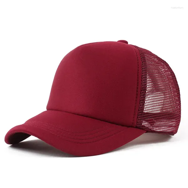 Ball Caps Baseball Cap Men Femmes Unisexe 5 Panneau Camilier Panneau pour adulte Summer Net Blank Mesh Sun Visor DIY Student Advertising