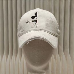 Ball Caps Baseball Cap Mens Designer Street Trend Hat Womens Womens Imprimé Lettre lavée Chapeaux Ripped