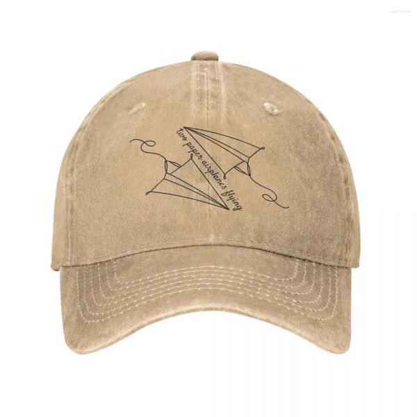 Ball Caps Cap de baseball hors des bois Deux avions en papier accessoires volants Men Femmes Vintage en détresse de couches