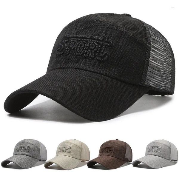 Gorras de bola Gorra de béisbol Deportes Color sólido Sombrero para el sol Moda casual Malla al aire libre Transpirable Hip Hop Sombreros para hombres y mujeres Unisex