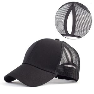 Ball Caps Baseball Cap d'été Summer Femme Black Black Cotton Cotton Girl Snapback Mesh Pape