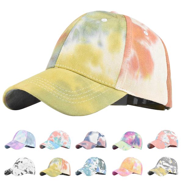 Casquettes de baseball Casquette de baseball Unisexe Été Crème solaire Tie Dye Imprimer Casquette de baseball colorée Visières à visière Réglable Snapback Trucker Hip Hop Chapeaux G230209