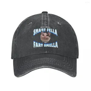 Gorra de béisbol de bola eres un chico inteligente o smella smella unisex estilo vintage desgastado lavado de dibujos animados retro casqueta papá