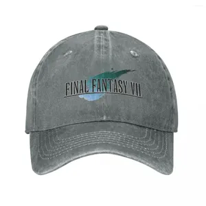 Ball Caps Baseball Final Fantasy VII FF7 ACCESSOIRES UNISEX VINTAGE DISTLED DENIM DROIT VIDÉO JEUX CASQUETTE DAD HAT SOIL