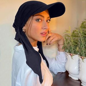 Ball Caps Baseball Hat Cap Hijab Châle Simple Turban Turban Summer Soufflent Breatch Muslim Visors Femmes Non Toddler Plaine