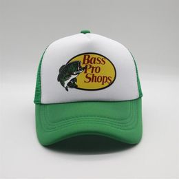 Casquettes de baseball Bass Pro Shops Impression Net Cap Summer Outdoor Shade Casual Cap Truck Hat2532220233P