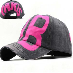 Bola Golpes BB Letter Trucker Hats Adultos Mujeres de algodón casual Sports Sports Softable Softable Baseball Baseball Cap Men Street Hip Hop Cap