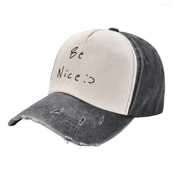 Gorras de béisbol Be Nice ;) Gorra de béisbol Sombrero de senderismo personalizado Snapback Trucker para mujeres Hombres