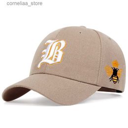 Casquettes de baseball abeille casquette de baseball hip hop décontracté coton broderie abeille snapback chapeau sports de plein air casquette hatsY240315