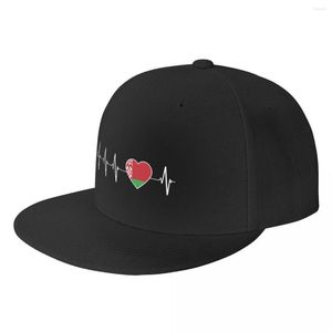 Gorras de béisbol bielorruso latido I Love Bielorrusia Hip Hop béisbol hombres mujeres transpirable país bandera corazón familia papá sombrero Snapback