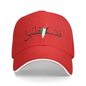 Ball Caps Berets Adult Palestine Palestine drapeau arabe capuchon Hip-hop Baseball Caps Polyester Dada Camilier réglable Camilier Réglable Y240506