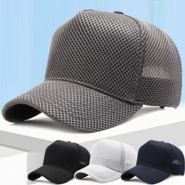 Gorras de béisbol Big Bone Man Oversize High Top Trucker Cool Sun Hats Hombres Mujeres Tallas grandes Hollow Out Baseball M 55-60cm L60-65cm 221125