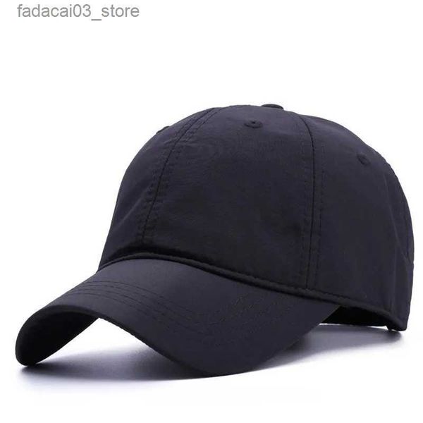 Gorras de bola Hombre de cabeza grande Sombreros de béisbol de gran tamaño Verano al aire libre Sombrero para el sol rápido y seco Hombres Algodón Talla grande Gorra deportiva 56-60 cm 60-64 cm Q240116