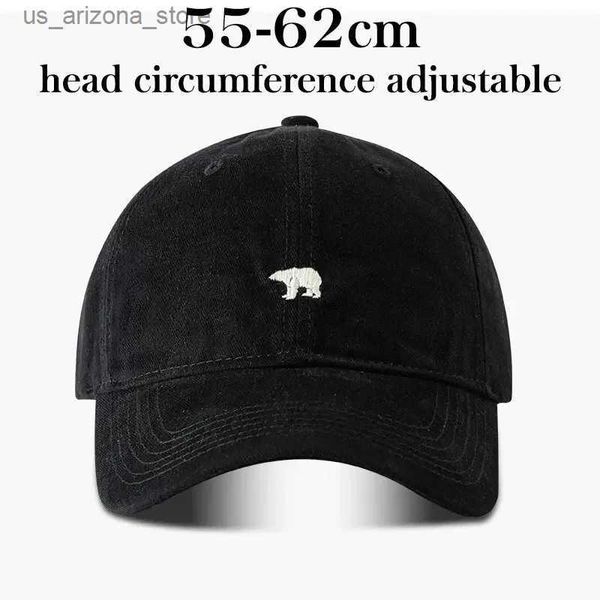 Capes de balle Big Head Mens Baseball Hiver Hat de mode Fashion Polar Bear brodered Sun papa Hat Unisexe Hat Snap Hat Womens Beach Ball Hat Q240425