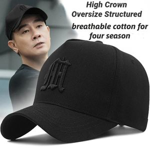 Gorras de bola Cabeza grande Talla grande Sombrero para hombre Gorra de béisbol para hombre Deportes de invierno Sombrero Hip Hop Malla transpirable Sombrero de camionero Estructura dura 231204