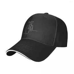 Ball Caps Bike Line Drawing Baseball Cap Cycling Lover Outdoor Sport Sun Visor Hip Hop Hats Zomer Y2K Cool Diy Vrouwelijke mannelijke snapback