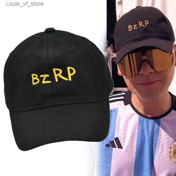 Gorras de bola BIZARRAP Cap Bordado BZRP Gorra de béisbol Rapero Hip Hop Sombrero Algodón Papá Sombreros Gorras ajustables T231208