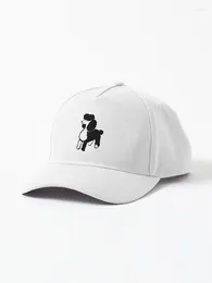 Casquettes de baseball Casquette caniche minimaliste noir et blanc