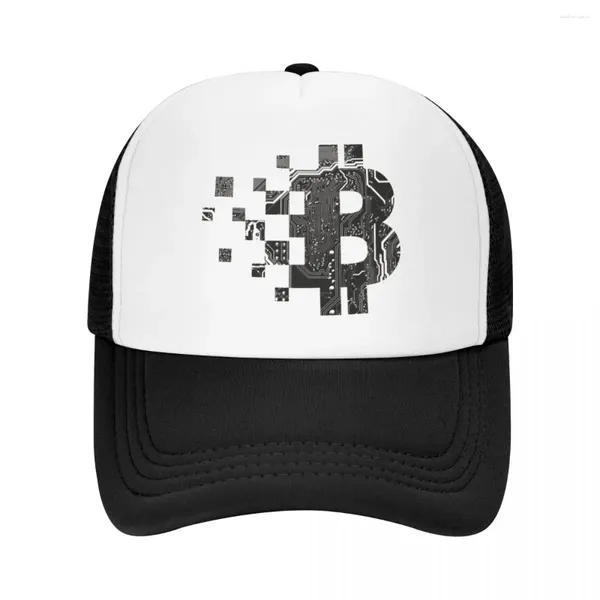 Tapas de pelota Blockchain Circuit Mesh Béisbol Unisex Sun Hat Sun Hat Sports Tap Wholesale Trucker