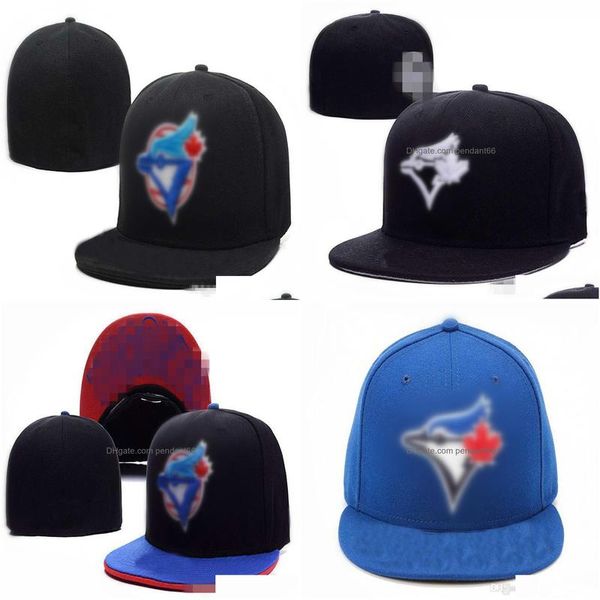 Gorras de bola Blue-Jays Béisbol Hombres Mujeres Hip Hop Hat Bones Aba Reta Gorras Rap Sombreros ajustados H6-7.14 Entrega de gotas Accesorios de moda S Dhxfn