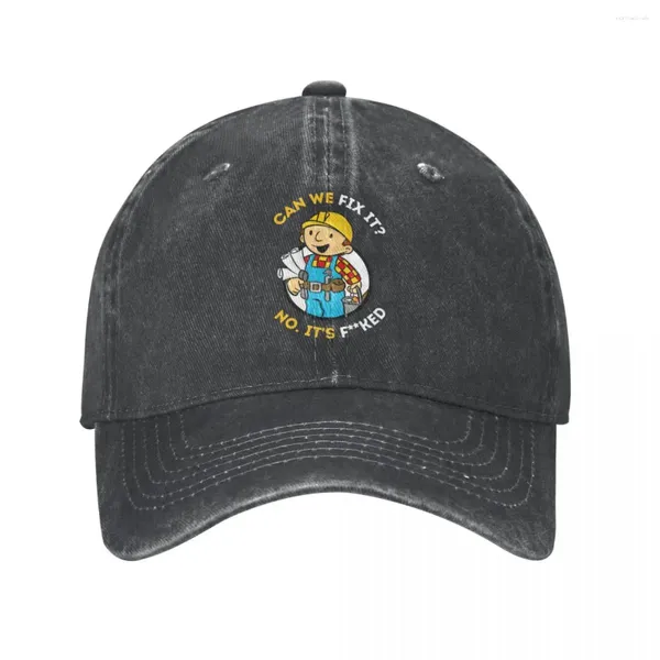 Gorras de bola Bob The Builder Béisbol Clásico Lavado Lavado ¿Podemos arreglarlo Reparación divertida Hombre Gorra para el sol Unisex Sombrero de verano al aire libre