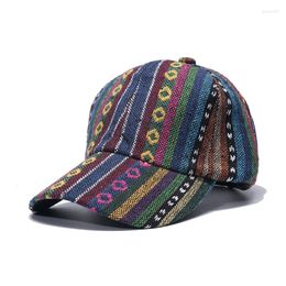 Kogelcaps boho -stijl retro honkbal pet vrouwen strand reizen zonnebrandcrème vizier hoed etnische wind heren straatkleding nationale zomer cap's