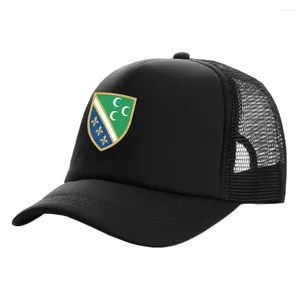 Ball Caps Bosnische Nationale Vlag In Sandzak Trucker Cap Zomer Mannen Cool Bosnië Honkbal Unisex Mesh Netto Hoeden