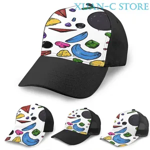 Gorras de bola Bouldering Wall Basketball Cap Hombres Mujeres Moda Todo sobre impresión Negro Unisex Adulto Sombrero