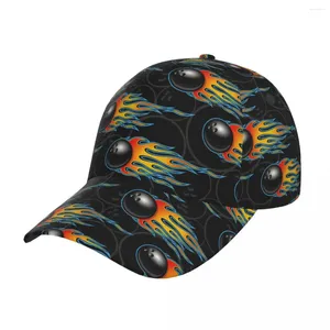 Ball Caps Bowlingballen Met Staaf Vlammen Trucker Hoed Stuff Casual Snapback Voor Unisex Stijl Pet Pak Het hele seizoen