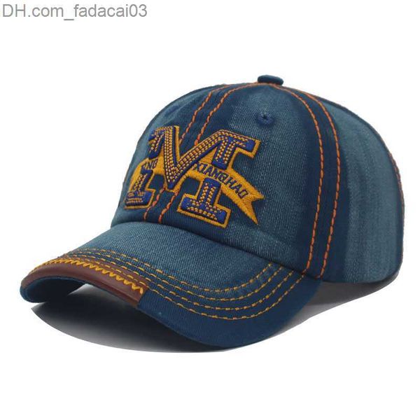 Gorras de béisbol Marca de mezclilla jeans retro para hombre Gorra de béisbol para mujer sombrero a presión para hombre gafas de hueso de verano para hombre gorra de béisbol para hombre Z230720