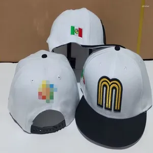 Diseñador Ball Caps Marca Est México M Letra Snapback Hip Hop Casquette de gran tamaño Gorras Chapeus Toucas Adultos Sombreros ajustables para hombres Mujeres Planas de béisbol