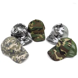 Ball Caps Merk Zomer Heren Camouflage Baseball Cap Outdoor Sport Ademend Mesh Net Snapback Voor Dames Unisex Katoen Militair