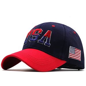 Berretti da baseball Marca USA Flag Berretto da baseball per uomo Donna Cappello in cotone Unisex America Ricamo Cappellini Hip Hop Gorras Casquette 231009