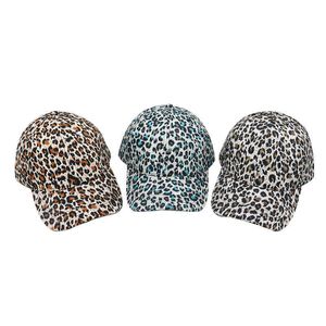 Tapas de pelota Marca de leopardo femenina Capa de béisbol de primavera Vería de vintage Vintage Leopard Snapback Caps para mujeres Gorras Gorras Sun Hats G230201