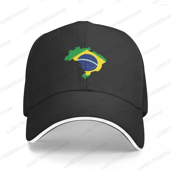 Gorras de bola Bandera de Brasil Béisbol Hip Hop Sandwich Cap Hombres Mujeres Ajustable Deporte al aire libre Sombreros
