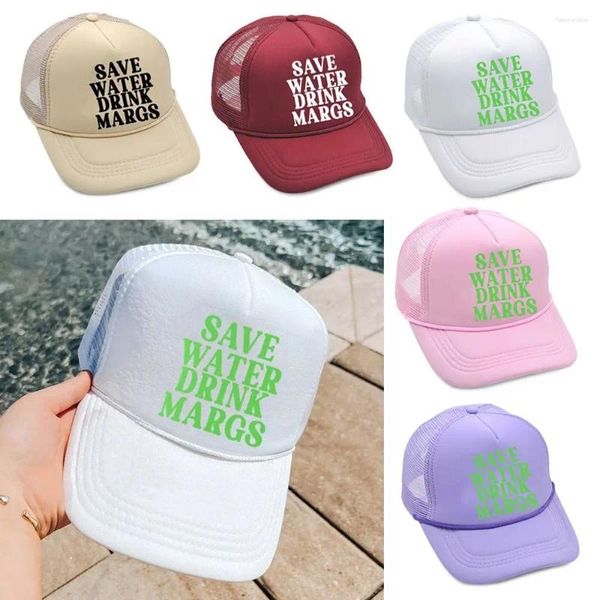 Capes à billes Houstante du camionneur à respiration Soft Adjustable Bask Baseball Cap ventilate Save Water Drink Margs Peak Femme