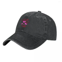 Ball Caps fleurs de pivoine rose vif sur Blue Cowboy Hat Summer Molon Party Mens Women's