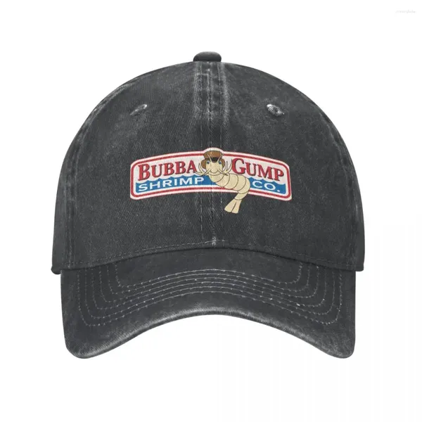 Gorras de bola Bubba Gump Camarón Logo Gráfico Sombrero de vaquero Visera térmica Gorra para mujeres Hombres