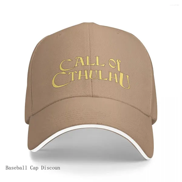 Casquettes de baseball Call Of Cthulhu - Logo (or avec logo Elder Sign Chaosium Inc.) Chapeau de seau Casquette de baseball Alpinisme Chapeaux pour hommes et femmes