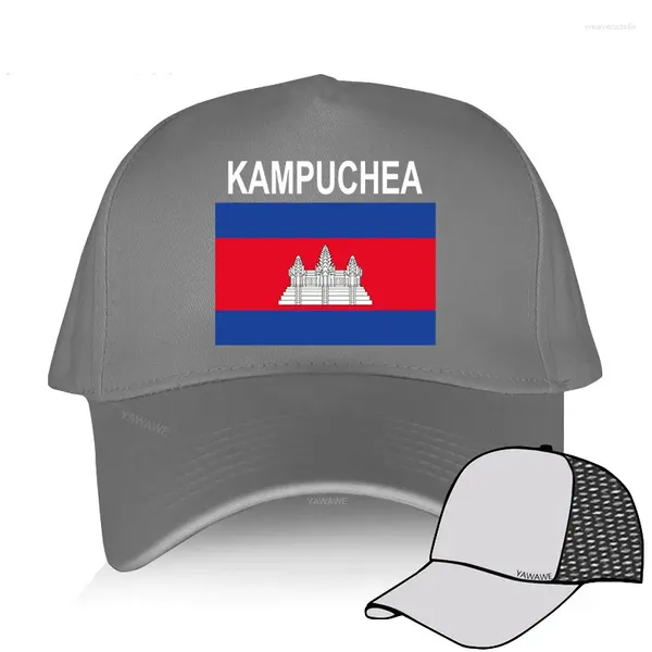 Casquettes de baseball Cambodge Kampuchea Hommes Chapeau Noir Nation Femmes Coton Confort Casquette De Baseball Pays KHM Cambodgien Khmer Adulte Unisexe Chapeaux