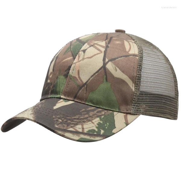 Tapas de pelota Camufas de béisbol Capas de verano Sumcreen Snapback de camuflaje de camuflaje Mujeres al aire libre Jungle Sniper Táctico Militar Unisex