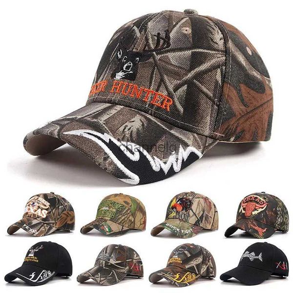 Gorras de bola Camuflaje Gorra de béisbol Hombres 2023 Animal Bordado Verano Al aire libre Táctico Papá Sombrero Hombre Caza Sombreros Hip Hop Camo Gorras Hombre YQ231201