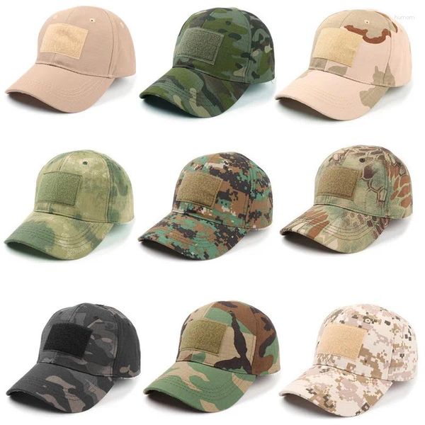 Gorras de bola Sombrero de camuflaje Béisbol Simplicidad Táctico Ejército militar Camo Caza Gorra Sombreros Deporte Ciclismo para hombres Adultos Más estilo