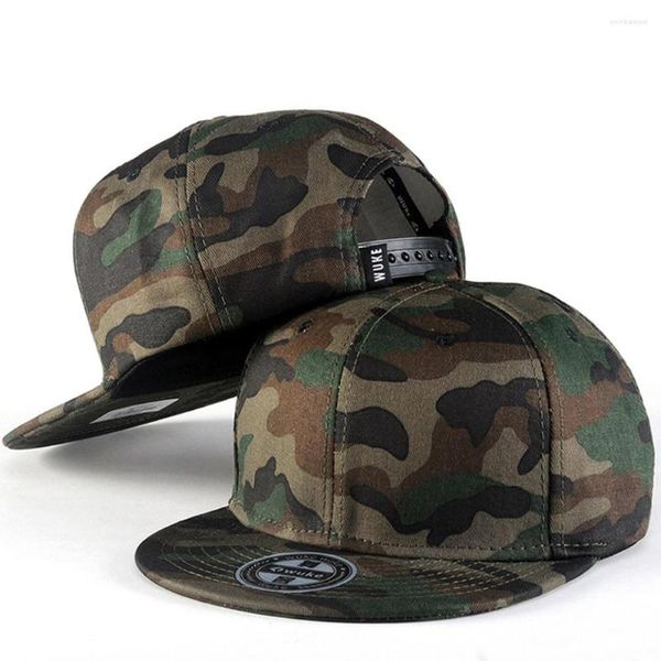 Casquettes de balle Camouflage Casquette de baseball d'été Blank Hip Hop Camo plat sans broderie Hommes et chapeau pour hommes femmes