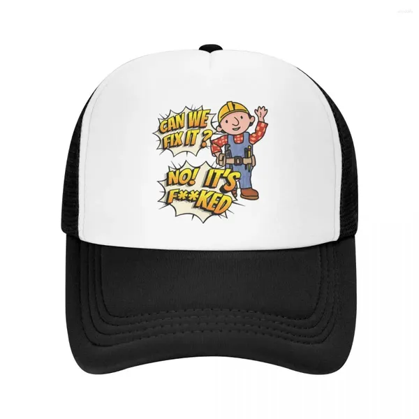 Casquettes de balle Pouvons-nous le réparer réparation homme camionneur chapeaux Bob le constructeur dessin animé maille filet casquette de baseball pour hommes femmes Kpop Snapback Streetwear