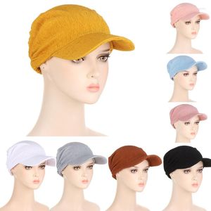 Casquettes de baseball couleur bonbon visière chapeau de soleil soins infirmiers crème solaire Turban Hijab chimio chapeaux Turbans pour un usage quotidien