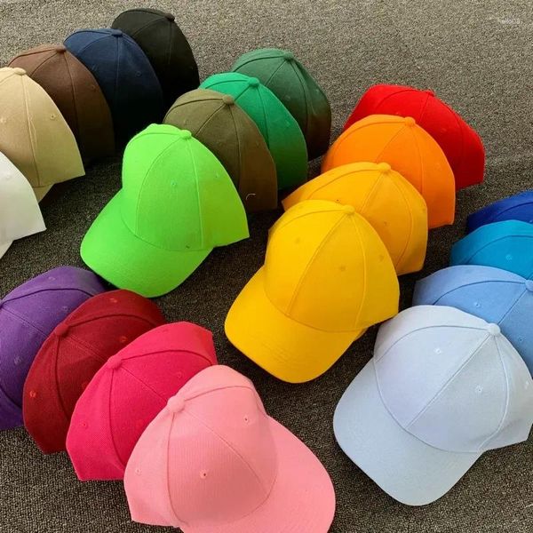 Gorras de bola Colores de caramelo Sombrero Sombreado ajustable Verano Deportes al aire libre Algodón Moda Simple Gorra de béisbol Protección solar Snapback