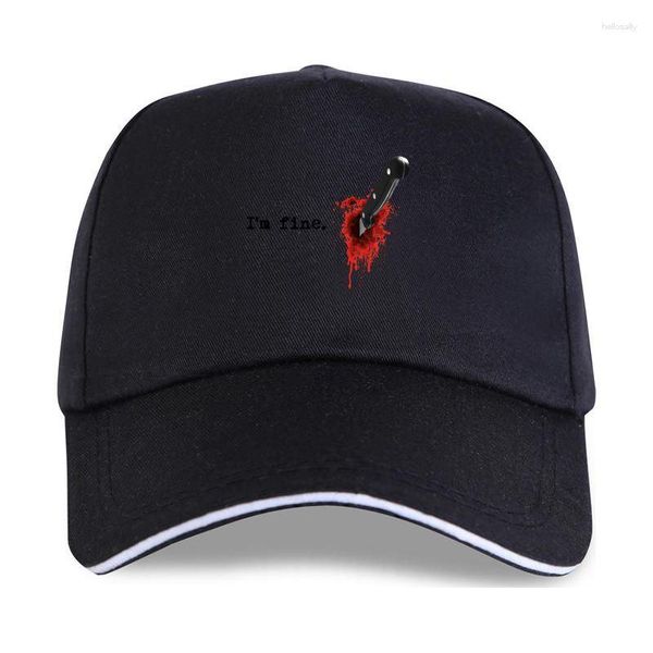 Gorras de béisbol Gorra Sombrero 2023 Verano Casual Hombres Béisbol Estoy bien Herida Sangre Cuchillo Dolor Dolor Stabe Lesión Broma divertida