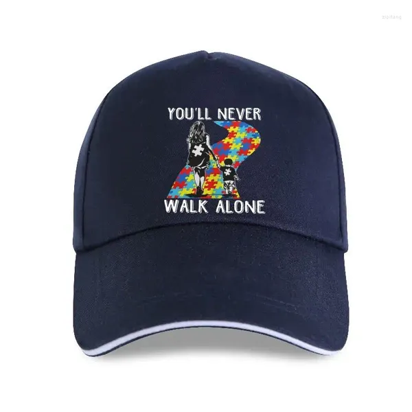 Casquettes de baseball chapeau Cool maman fils vous ne marcherez jamais seul sensibilisation à l'autisme hommes autisme autiste Baseball vêtements d'été