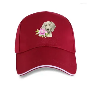 Casquettes de balle Cap Chapeau Cool Weimaraner Chien Rose Lily Aquarelle Été Mode Femmes Baseball Drôle Pug Imprimer Casual Tops Mignon Femelle